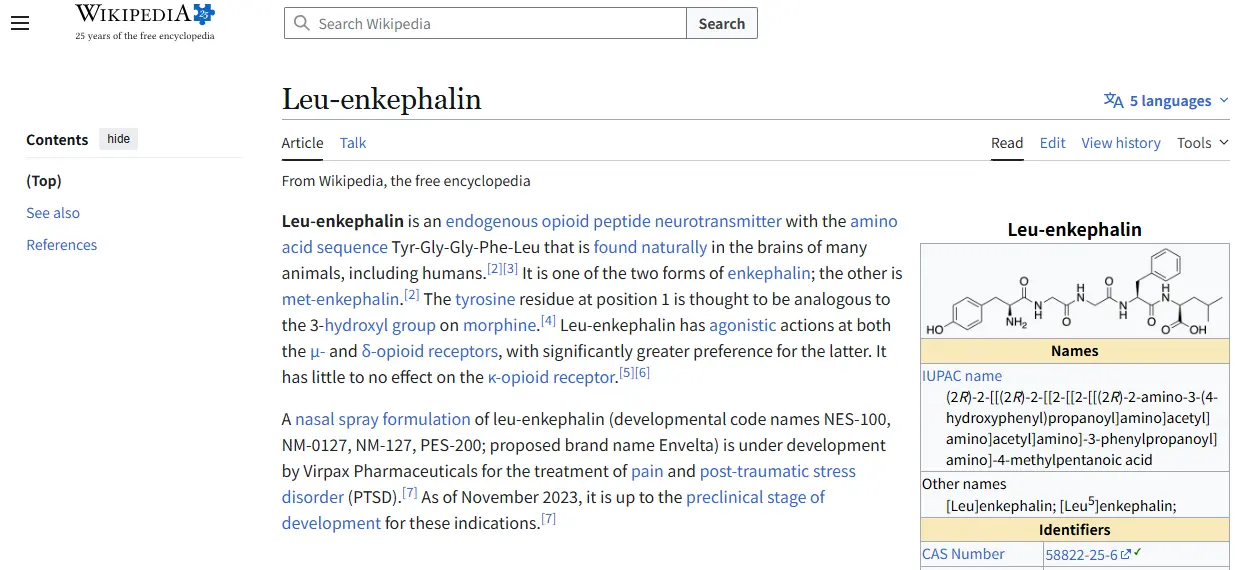 Leu enkephalin